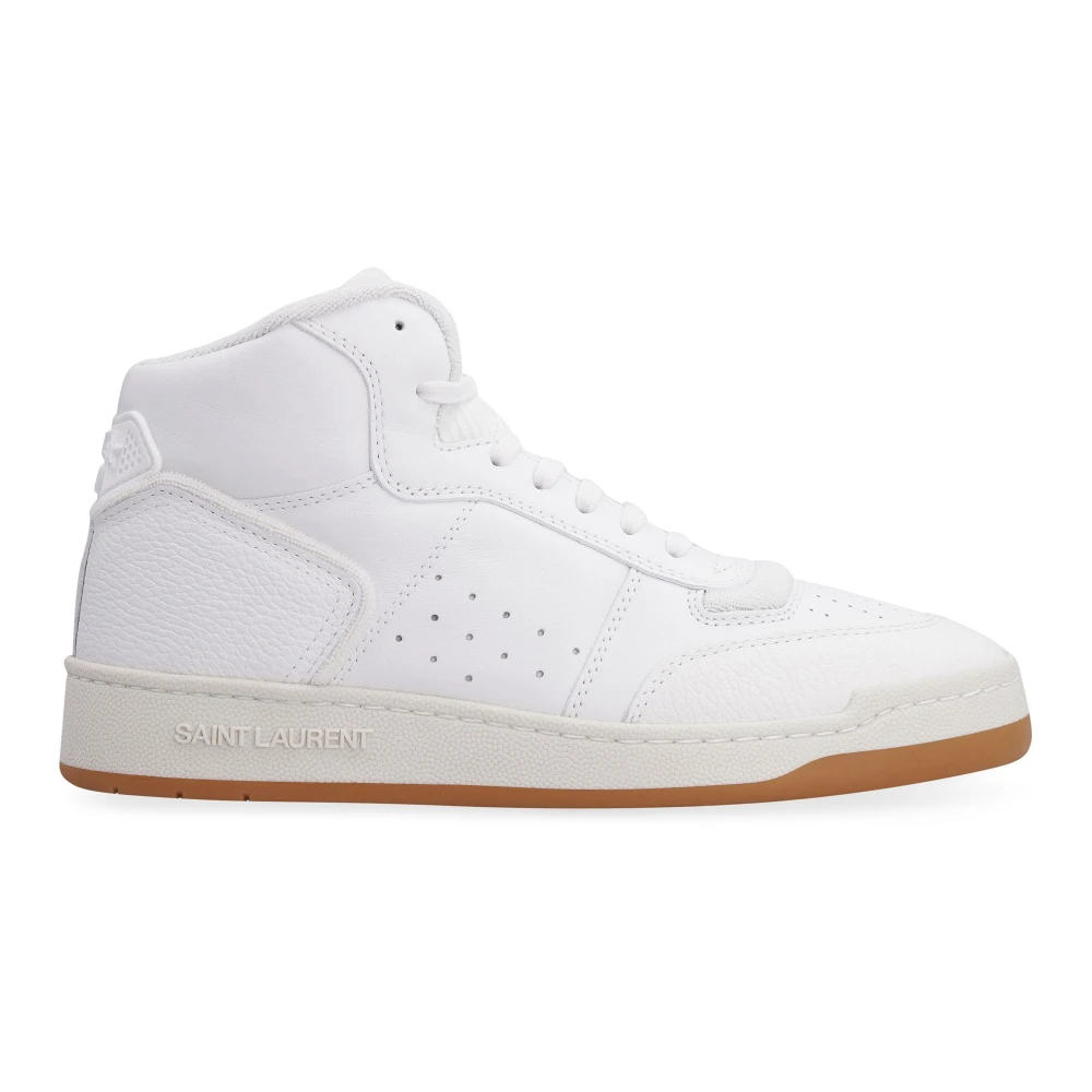 Saint Laurent Sl/80 Leren High-top Sneakers Dames Schoenen Wit