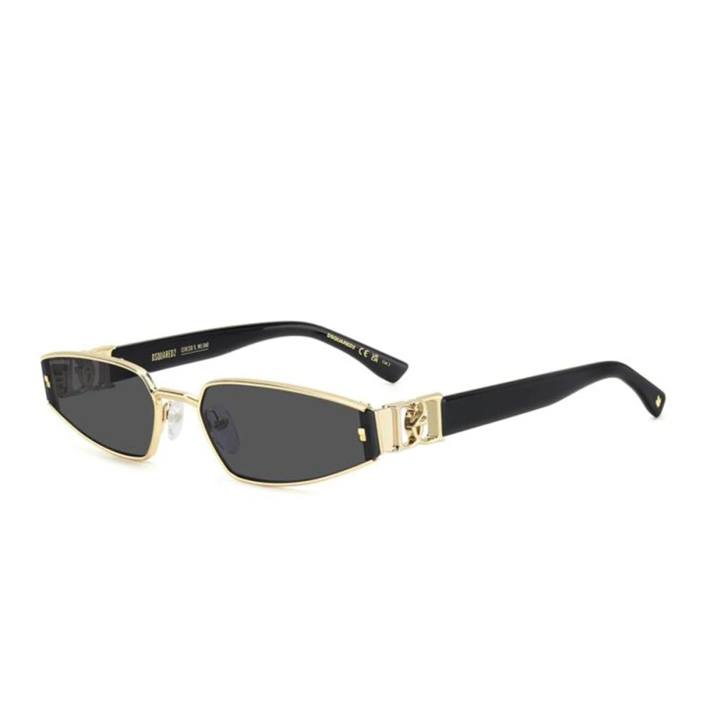 Dsquared2 Black Sunglasses, Unisex, 61 Mm, Geometric Cat-Eye Sunglasses