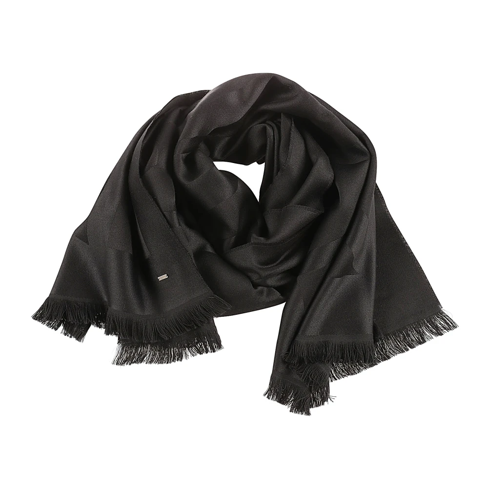 Saint Laurent Echarpe YSL Random B Sjaal Black Dames