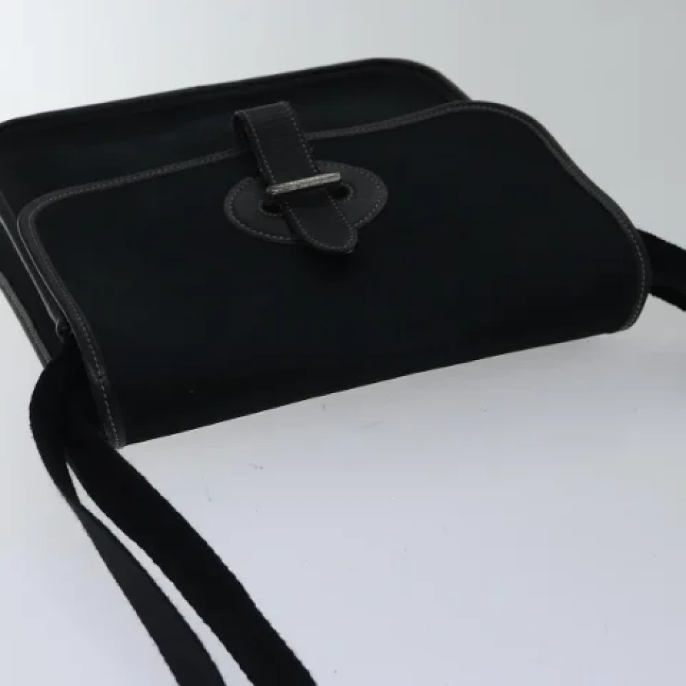 Hermès Vintage Pre-owned Canvas crossbody-bags Black Dames