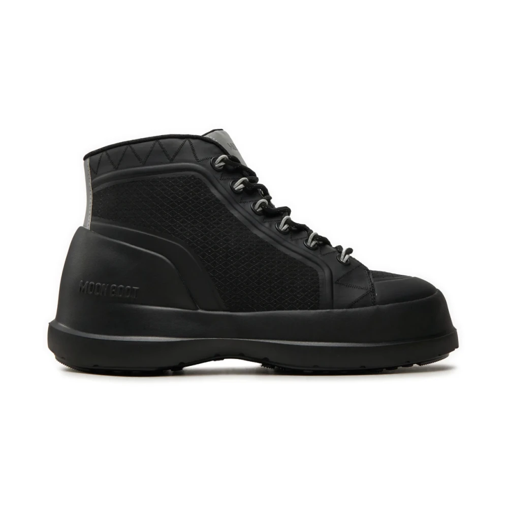 Moon Boot Men's Black Luna Trek Mid Nylon Boots