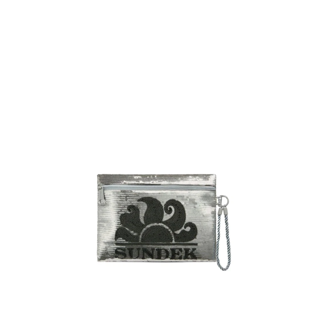 Sundek Donna Grigio - Borsa Con Paillettes E Manico Laterale In Corda - Bags - One Size - Immagine 1