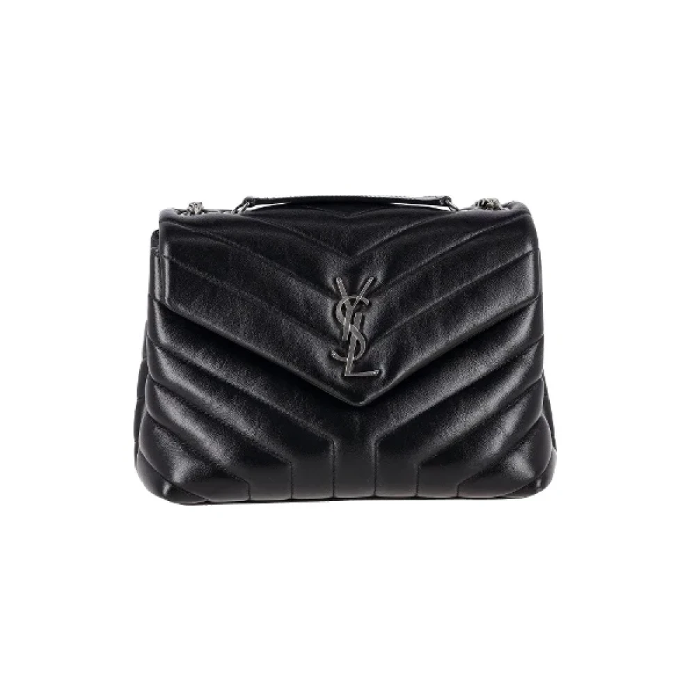 Saint Laurent Vintage Pre-owned Leather shoulder-bags Black Dames