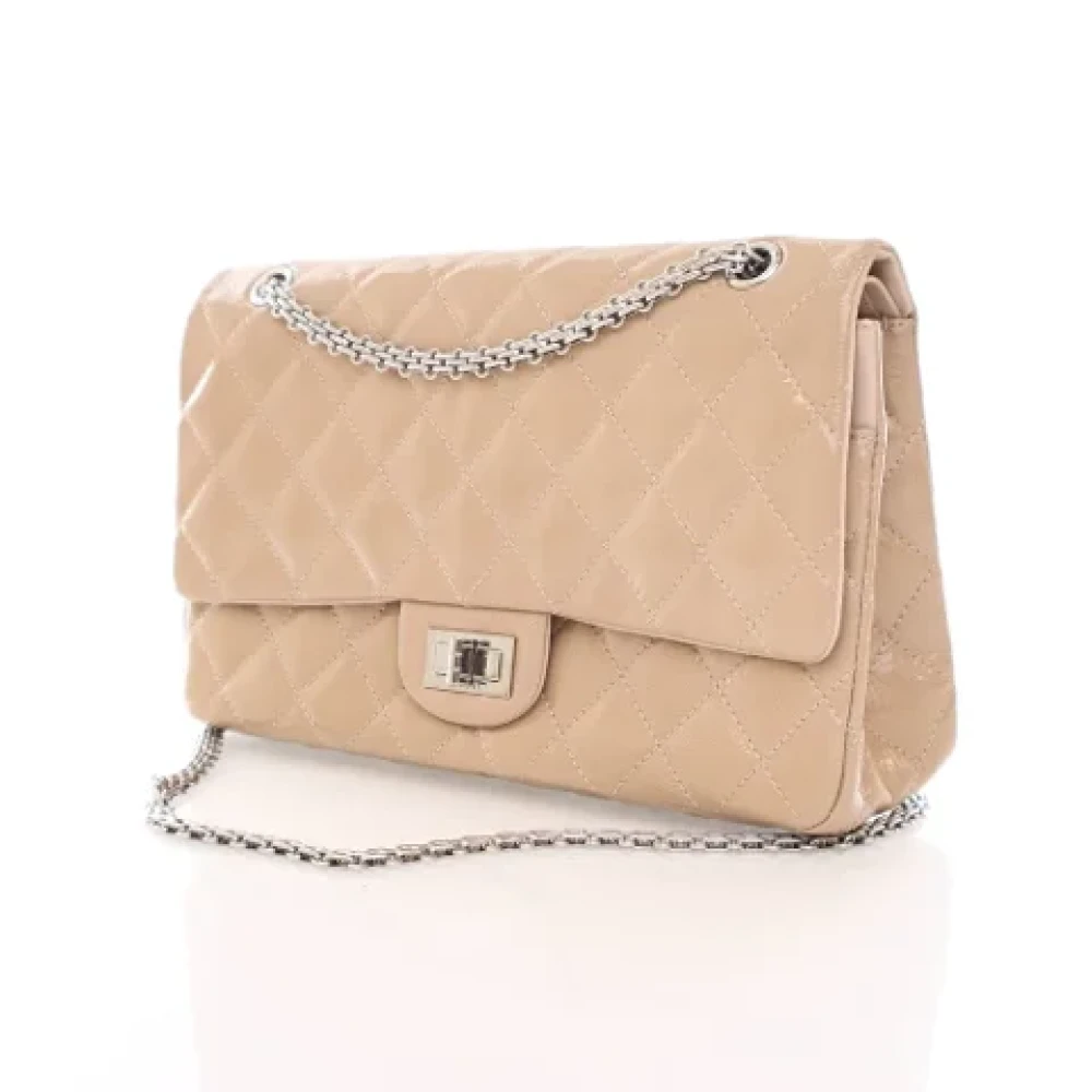 Chanel Vintage Pre-owned Leather handbags Beige Dames