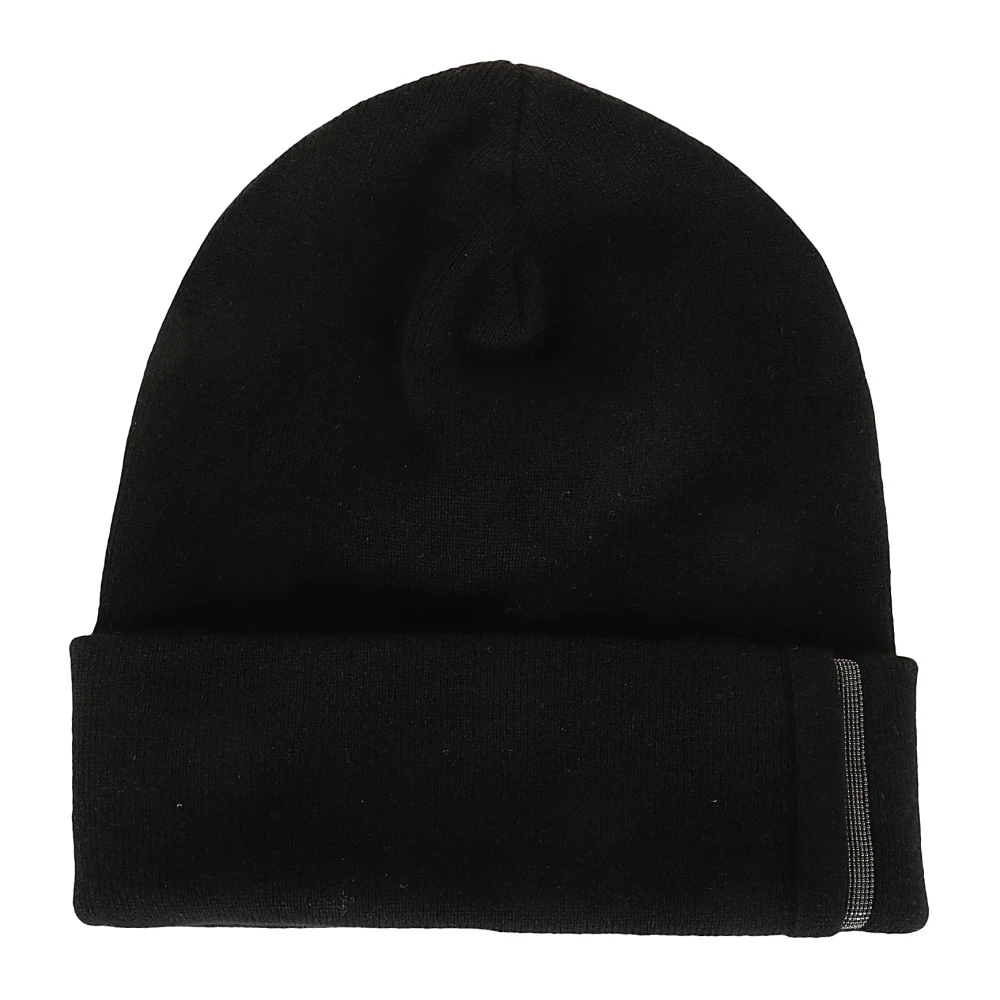 BRUNELLO CUCINELLI Kasjmier Skullcap met Monili Decoratie Black Dames