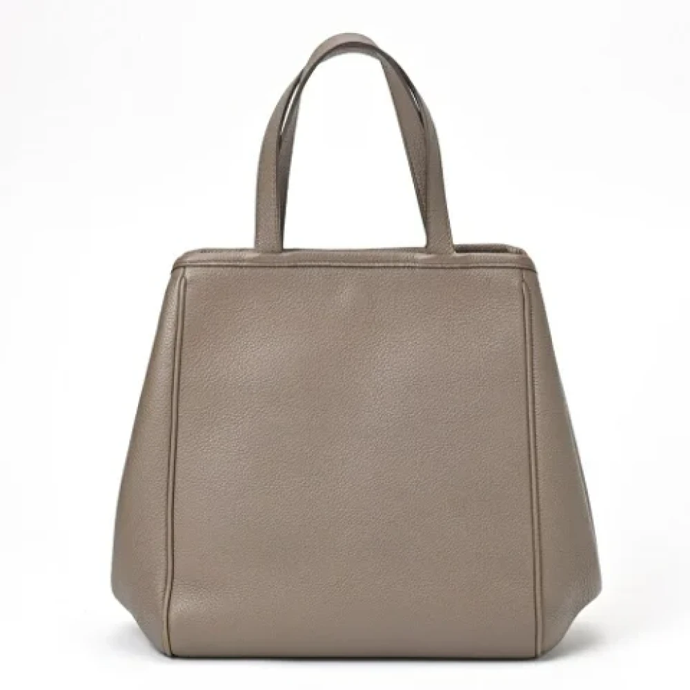 Celine Vintage Pre-owned Leather totes Gray Dames