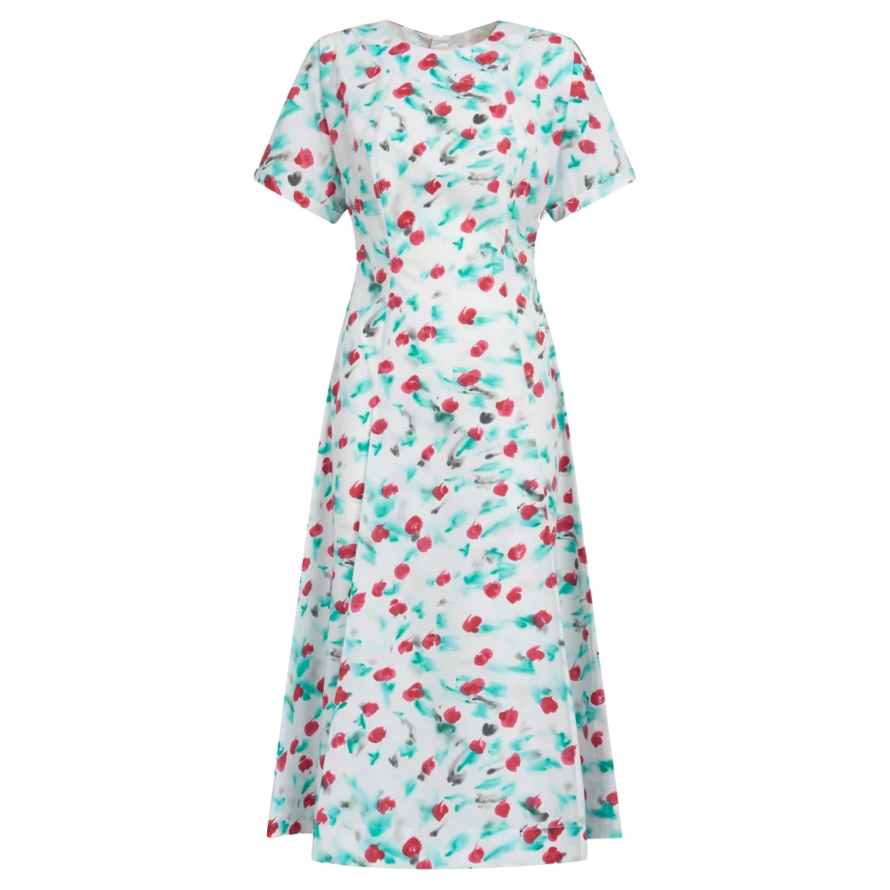 Marni Poplin midi-jurk met droomprint Multicolor Dames