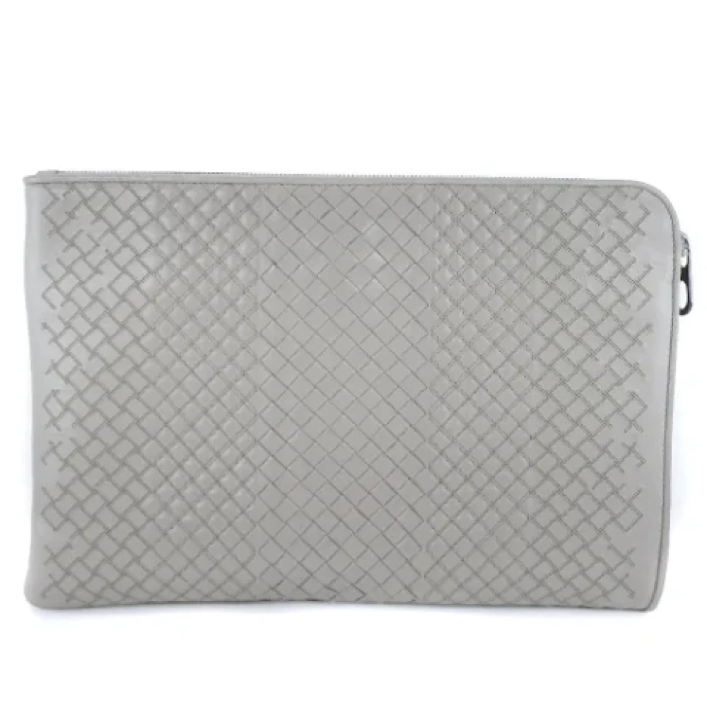 Bottega Veneta Vintage Pre-owned Leather clutches Gray Heren