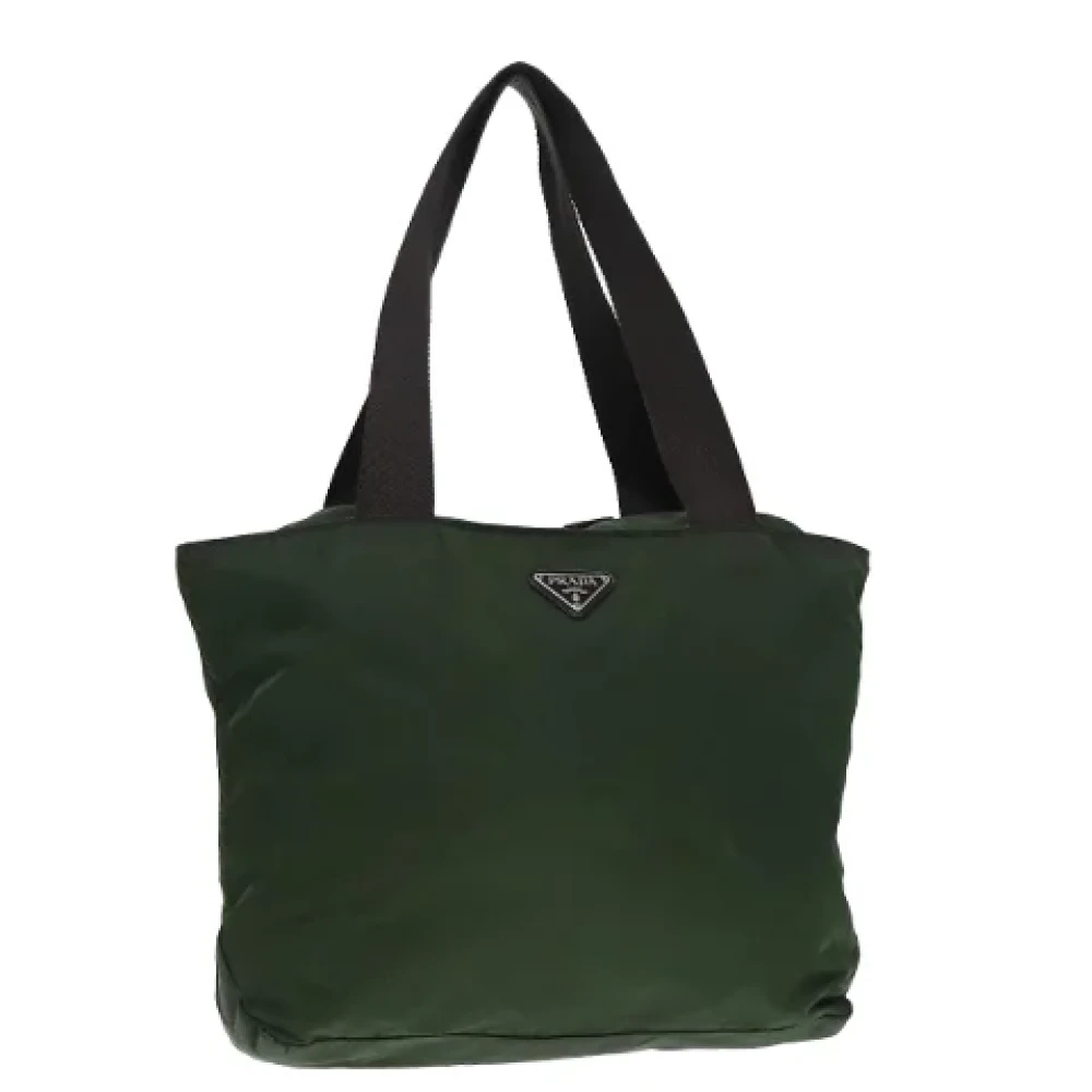 Prada Vintage Pre-owned Fabric totes Green Dames