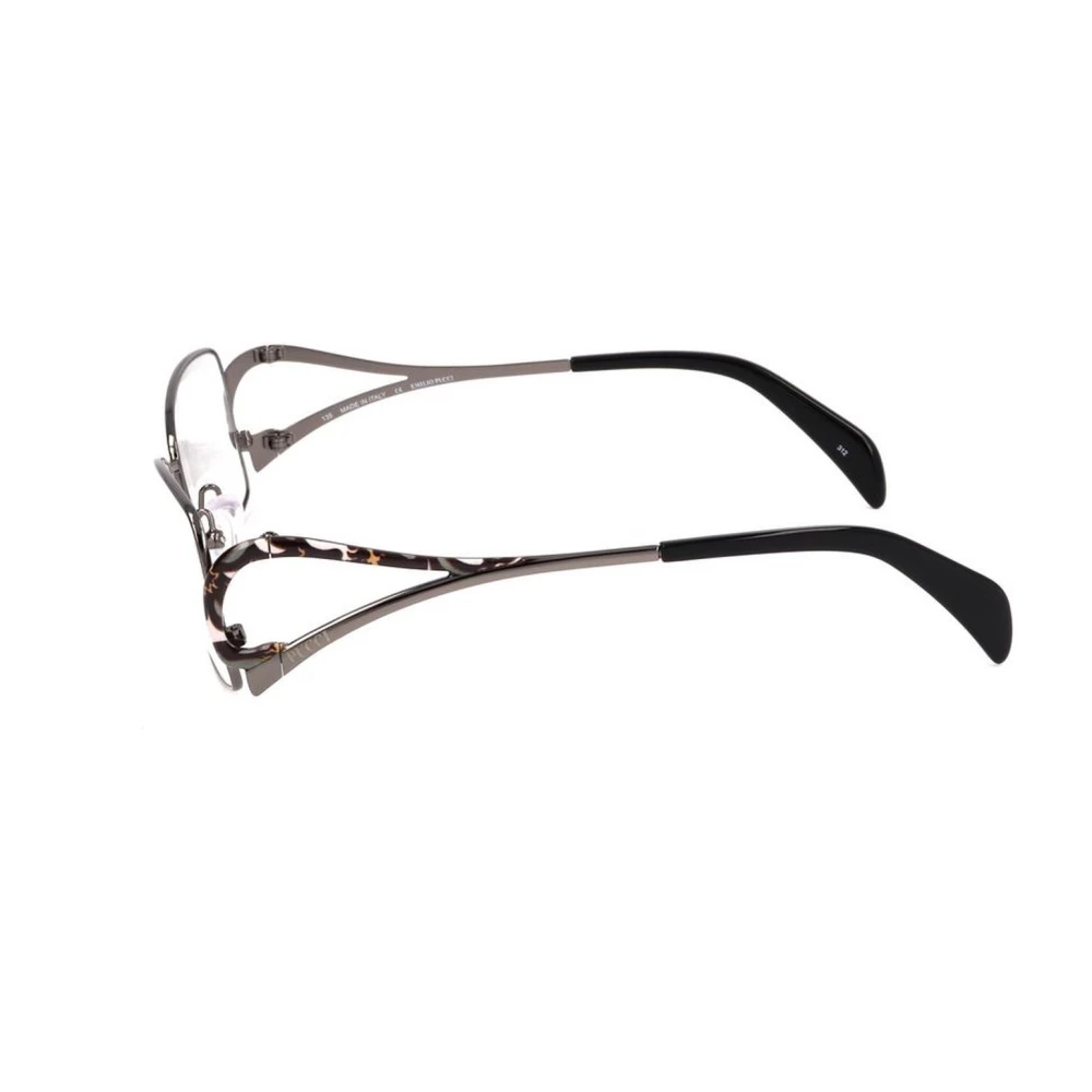 EMILIO PUCCI Ruthenium Grijs Metalen Frame Bril Gray Dames