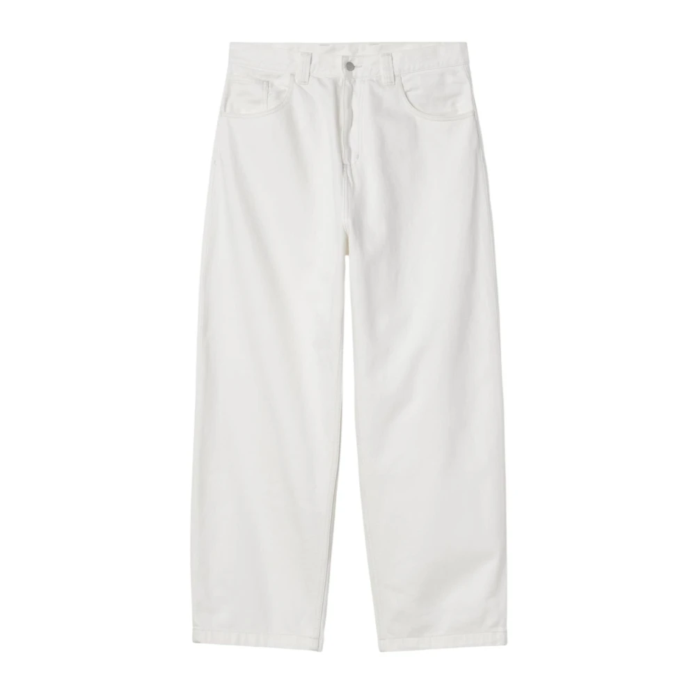 Carhartt Wip Men's White Brandon Pant - Straight Trousers - S - Trousers
