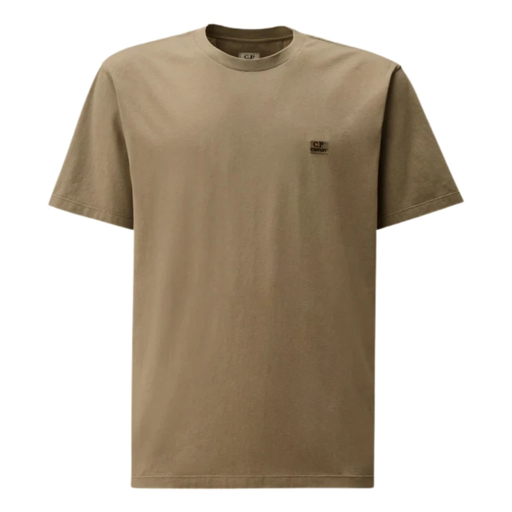 C.p. Company Men's Brown T-Shirts, S, Logo T-Shirt