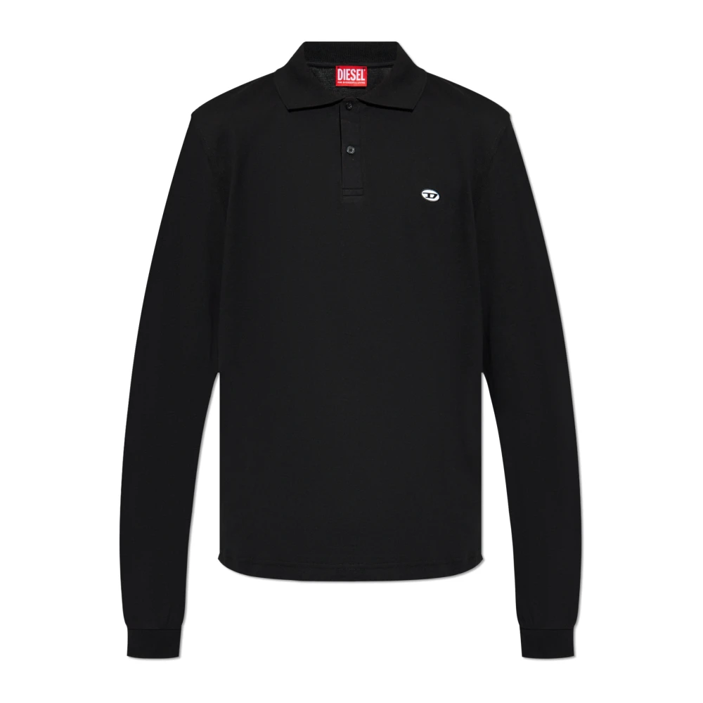 Diesel Polo T-Rejust-Ls-Doval-Pj Black Heren