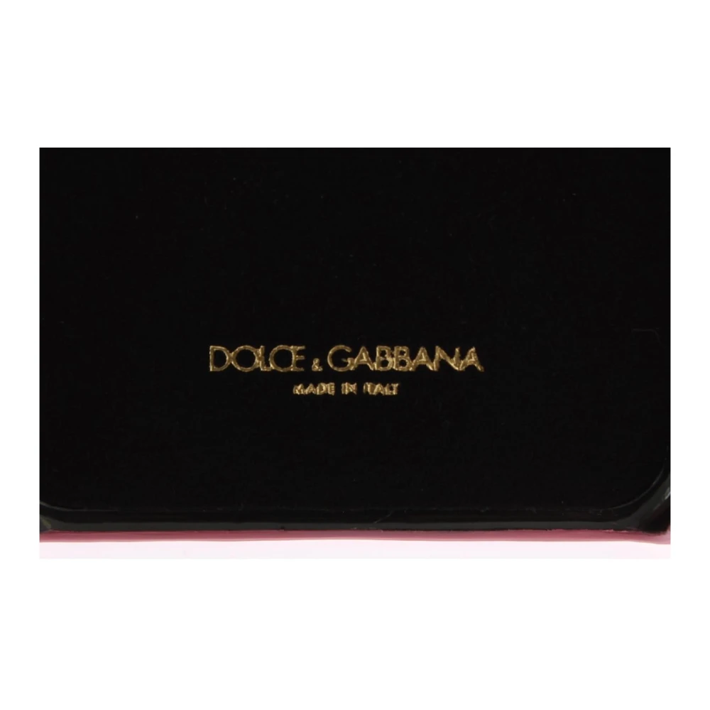 Dolce & Gabbana Leren Telefoonhoesje met Hartversiering Multicolor Dames