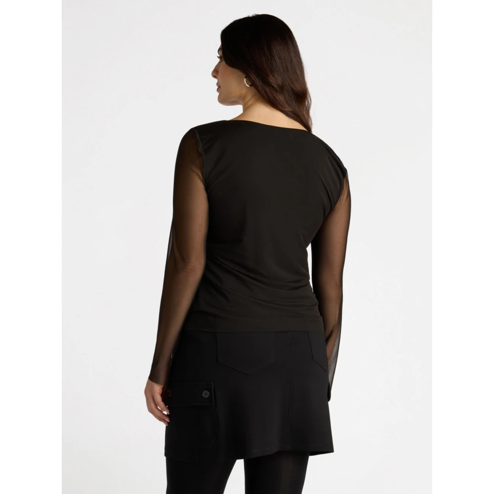Fiorella Rubino T-shirt gemaakt van tule Black Dames