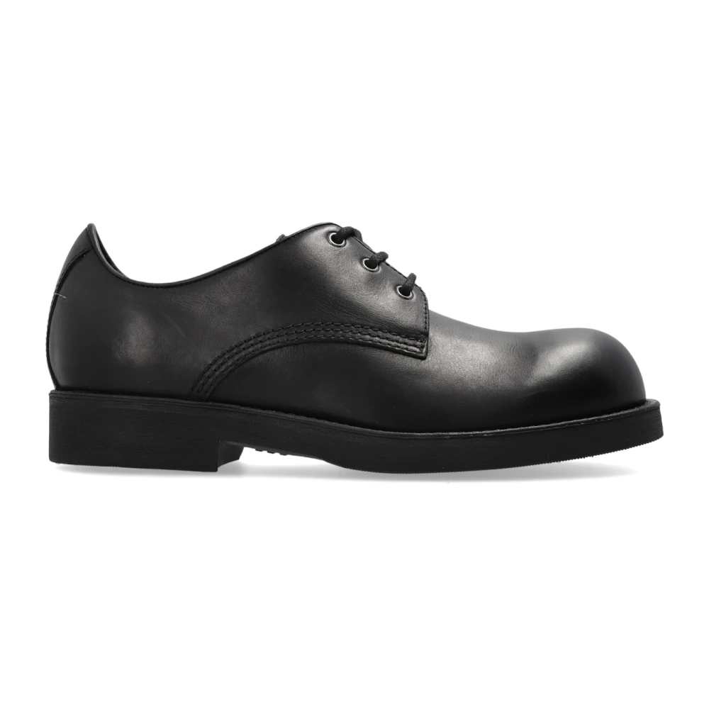 Mm6 Maison Margiela Black Laced Shoes, Male, 6 Uk, Lace-Up Derby Shoes
