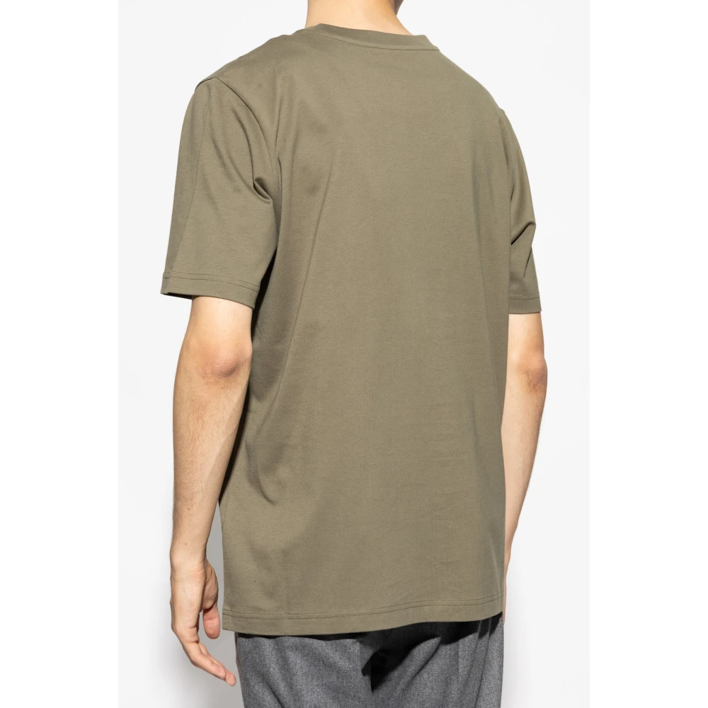 Moncler T-shirt met logo Green Heren
