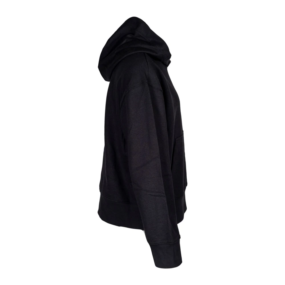 Laneus Heren hoodie. Katoenmix. Geborduurd logo. Black Heren