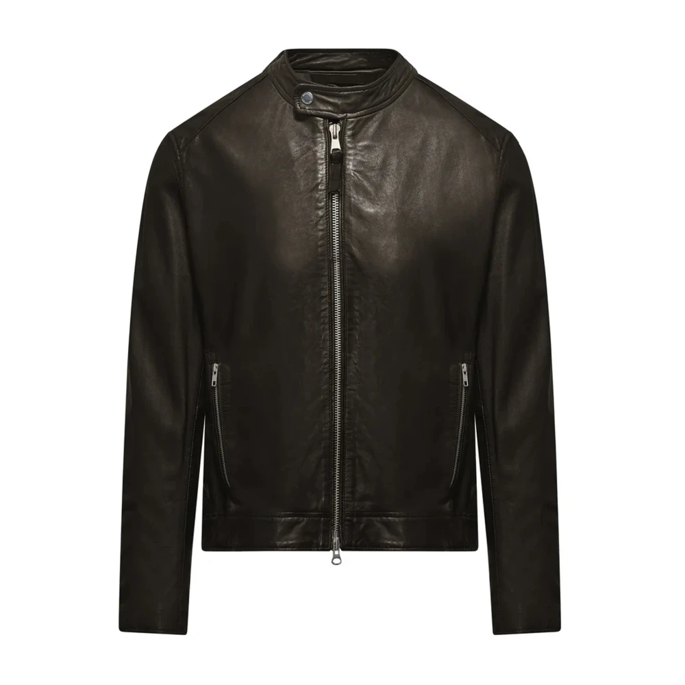 Bomboogie Men's Brown Leather Jacket - Leather Jackets - Xl - Jackets