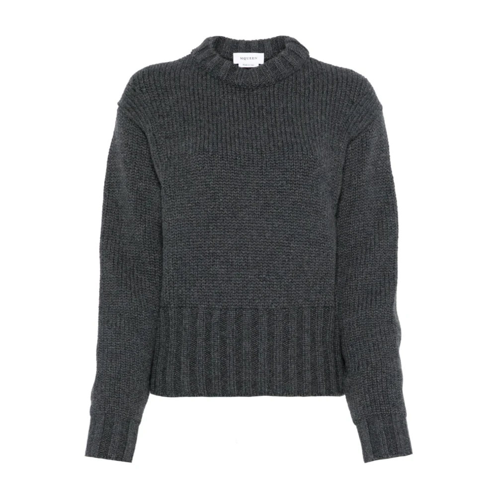 Alexander mcqueen Grijze Wol Kasjmier Trui Cocoon Stijl Gray Dames
