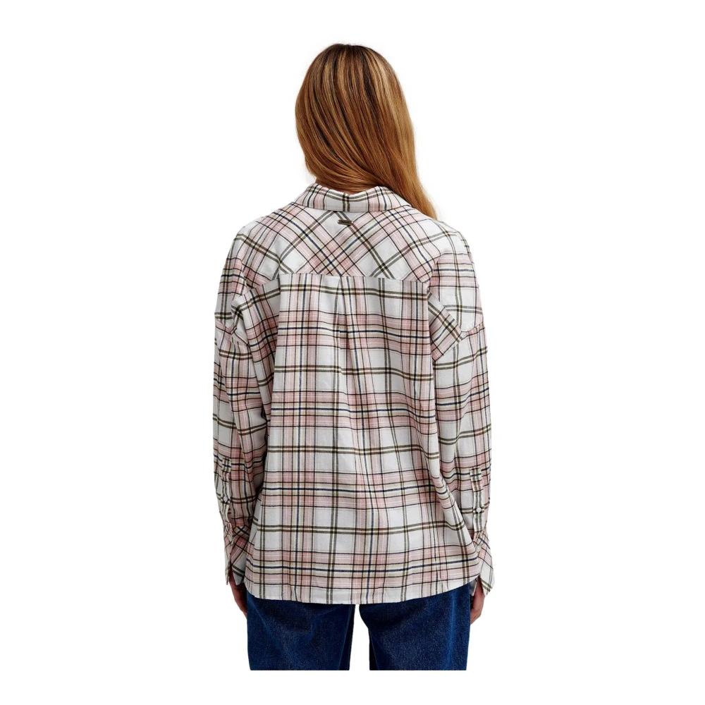 Barbour Marnie Geruite Shirt in Roze Multicolor Dames