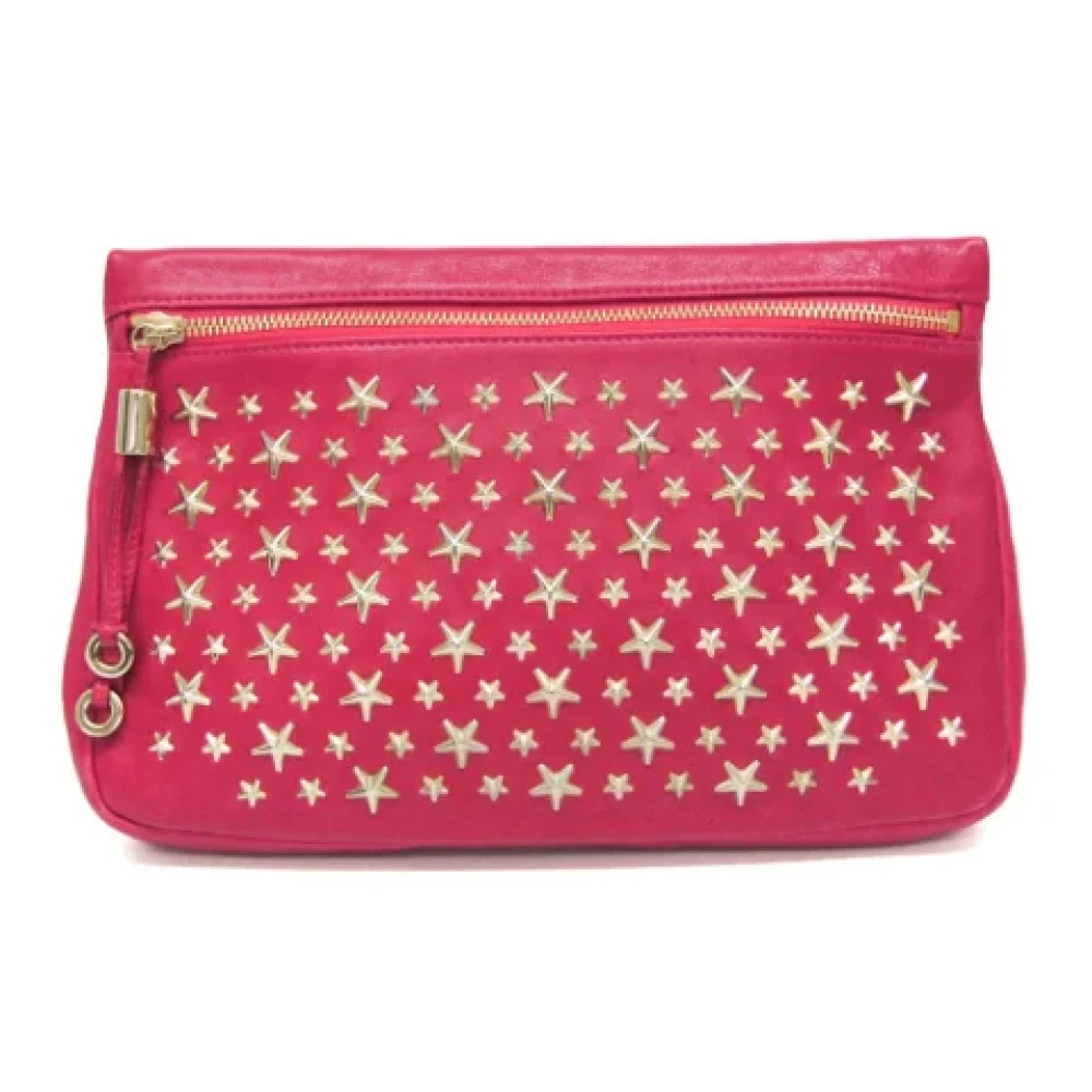 Jimmy Choo Pre-owned Leather clutches Pink Dames