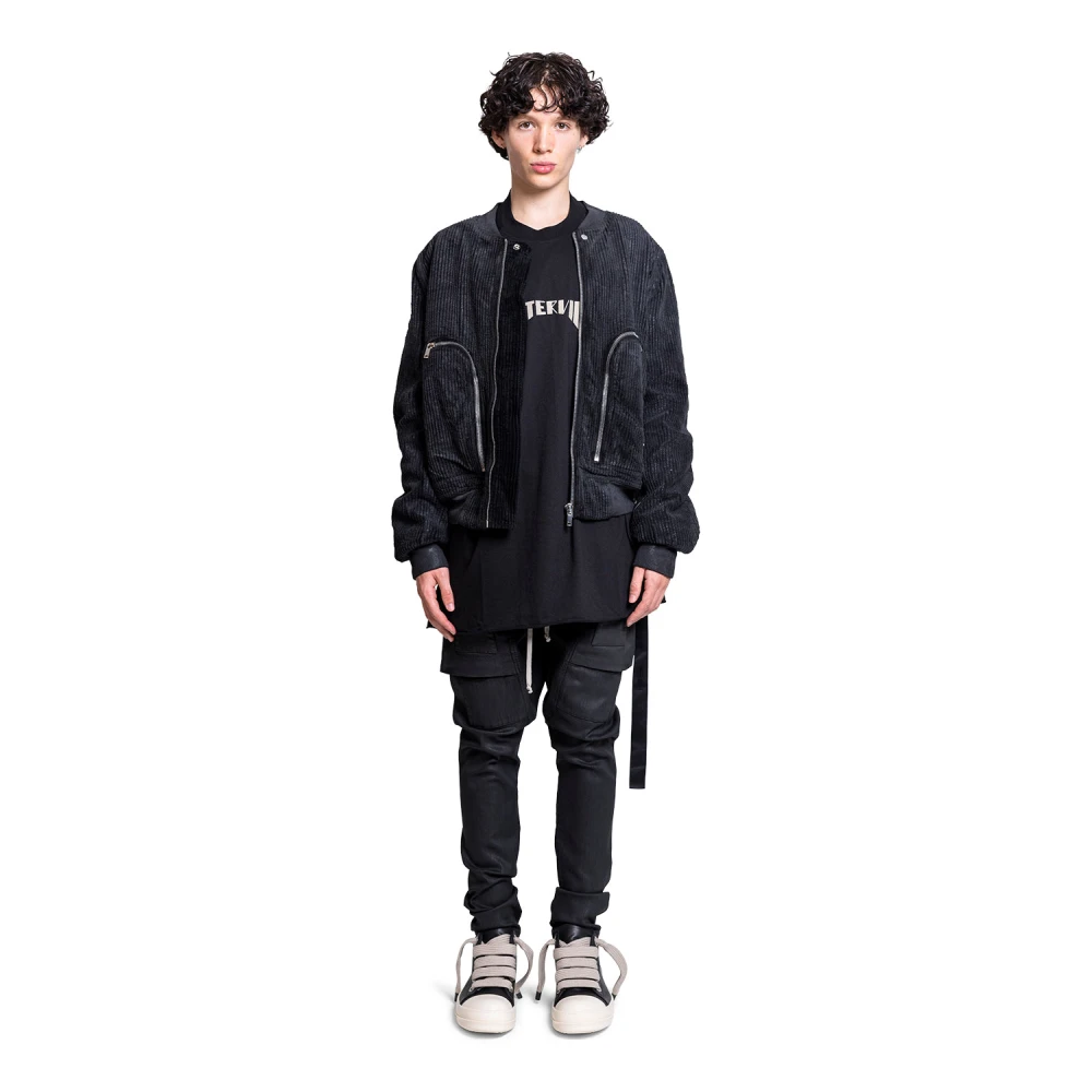 Rick Owens Bauhaus Flight Zwarte Jas Black Heren