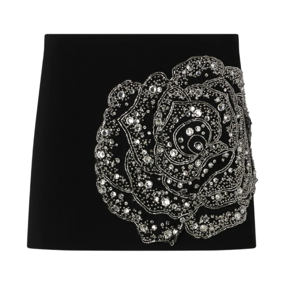 Pinko Women's Black Short Skirts, 2XS, Cavolfiore Mini Skirt