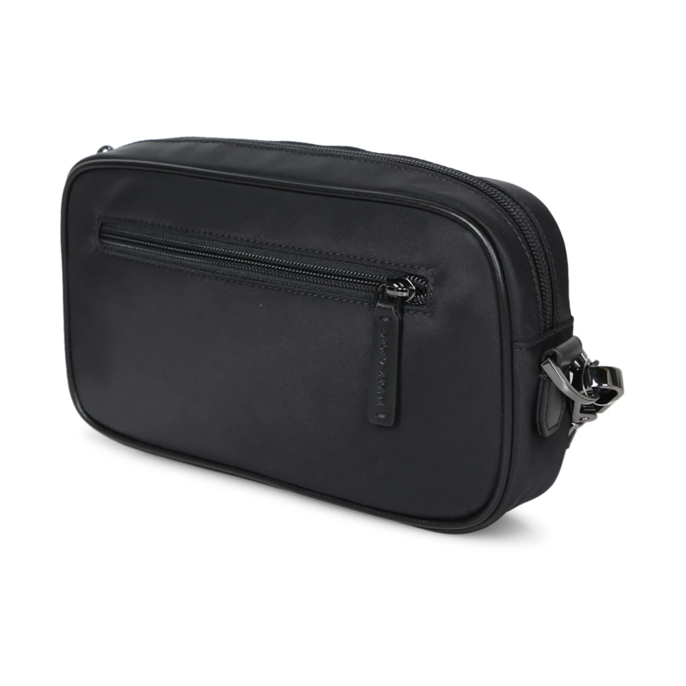 Emporio Armani Zwarte Nylon Heuptas Compact Black Heren