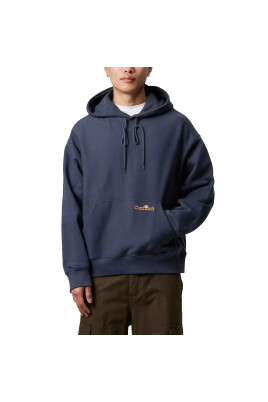 sweat-a-capuche-label-script-bleu-coupe-ballon