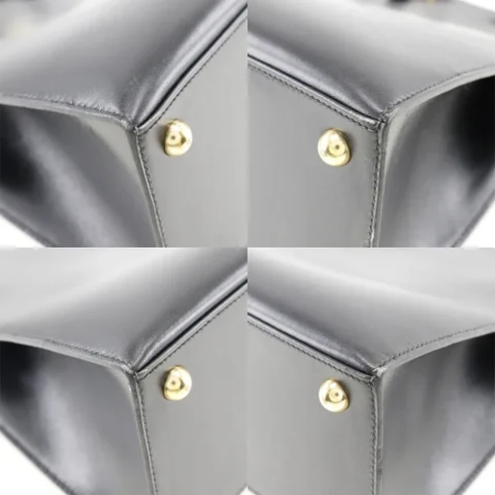 Hermès Vintage Pre-owned Leather handbags Black Dames