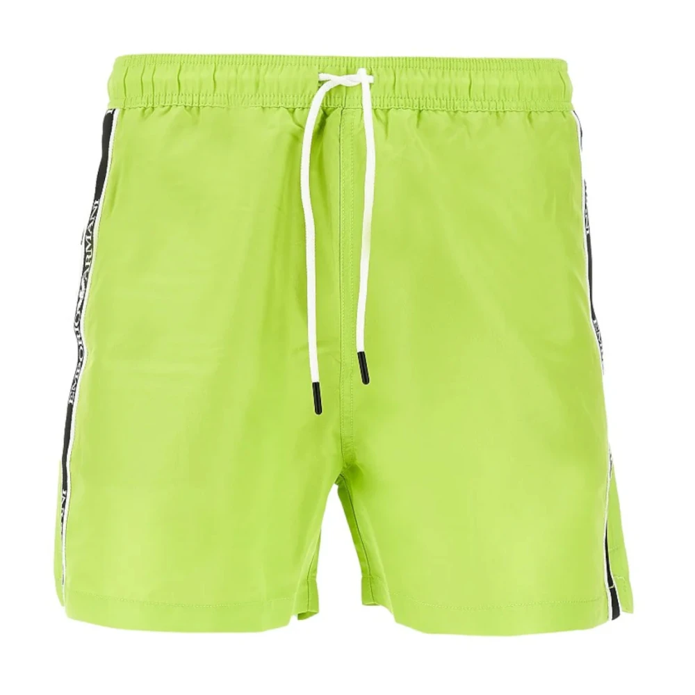 Emporio Armani Grön Gul Badkläder Splash Stil Män