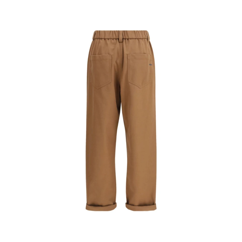 Brunello Cucinelli Mujer Marrón Pantalones, Talla: L