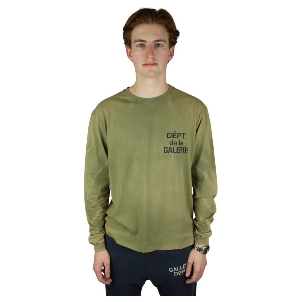 Gallery Dept. Vintage Olijf Longsleeve Tee Green Heren