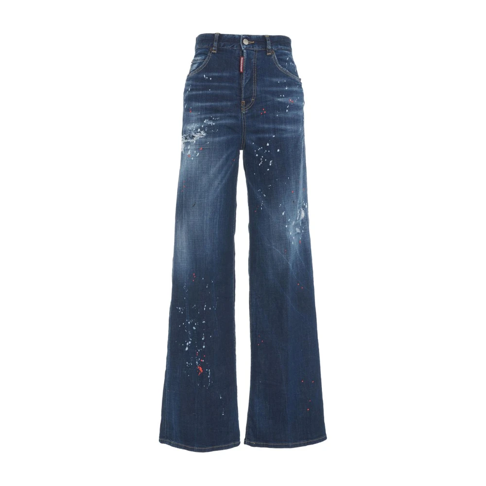 Dsquared2 Blauwe Straight Leg Jeans Vrouwen Blue Dames