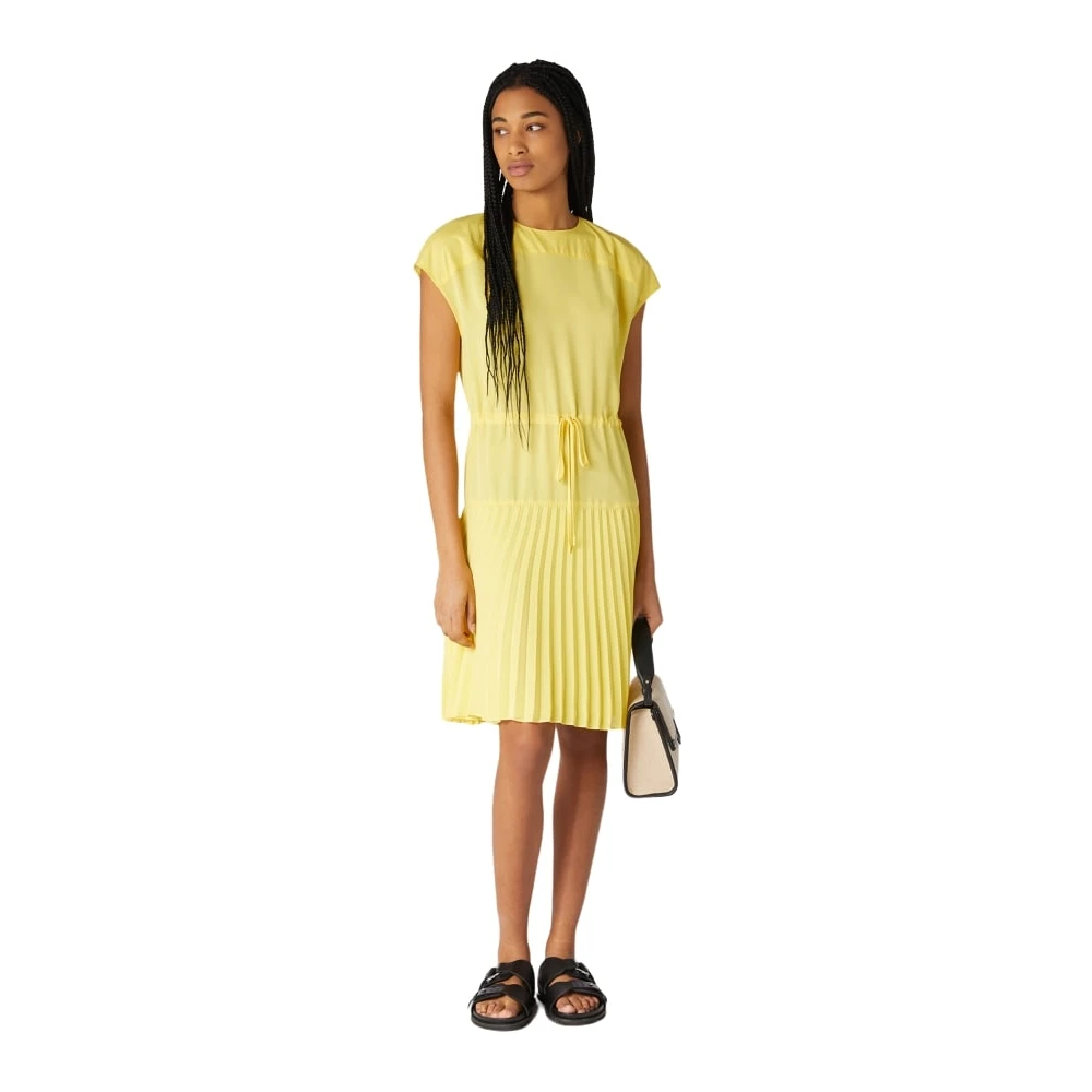 Trussardi Knielengte Jurk Yellow Dames