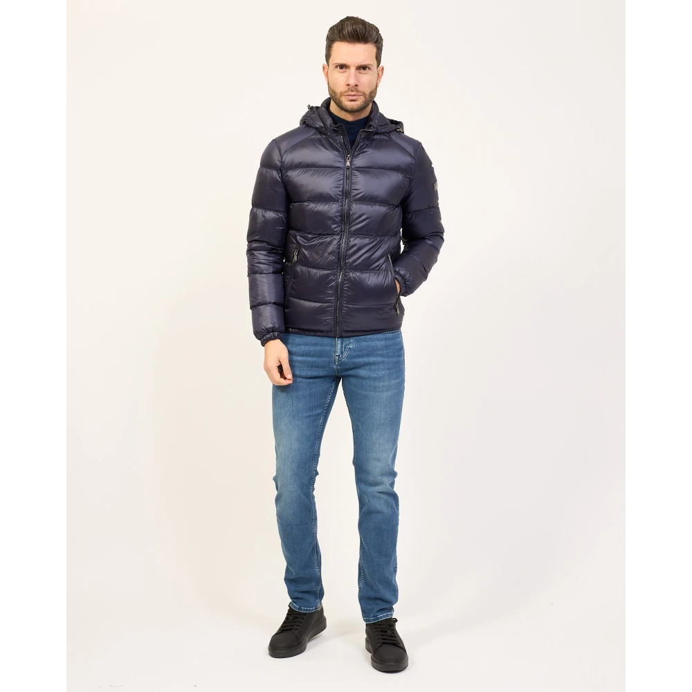 YES ZEE Gewatteerde jas met capuchon marineblauw Blue Heren