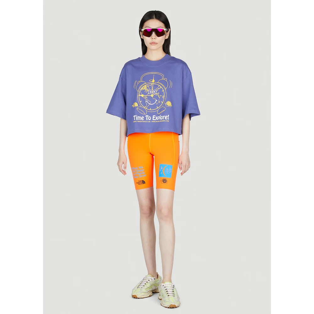 The North Face Geknipt T-shirt met klokprint Purple Dames