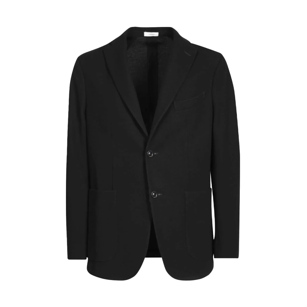Boglioli Wollen herenjas voor kantoorlook Black Heren