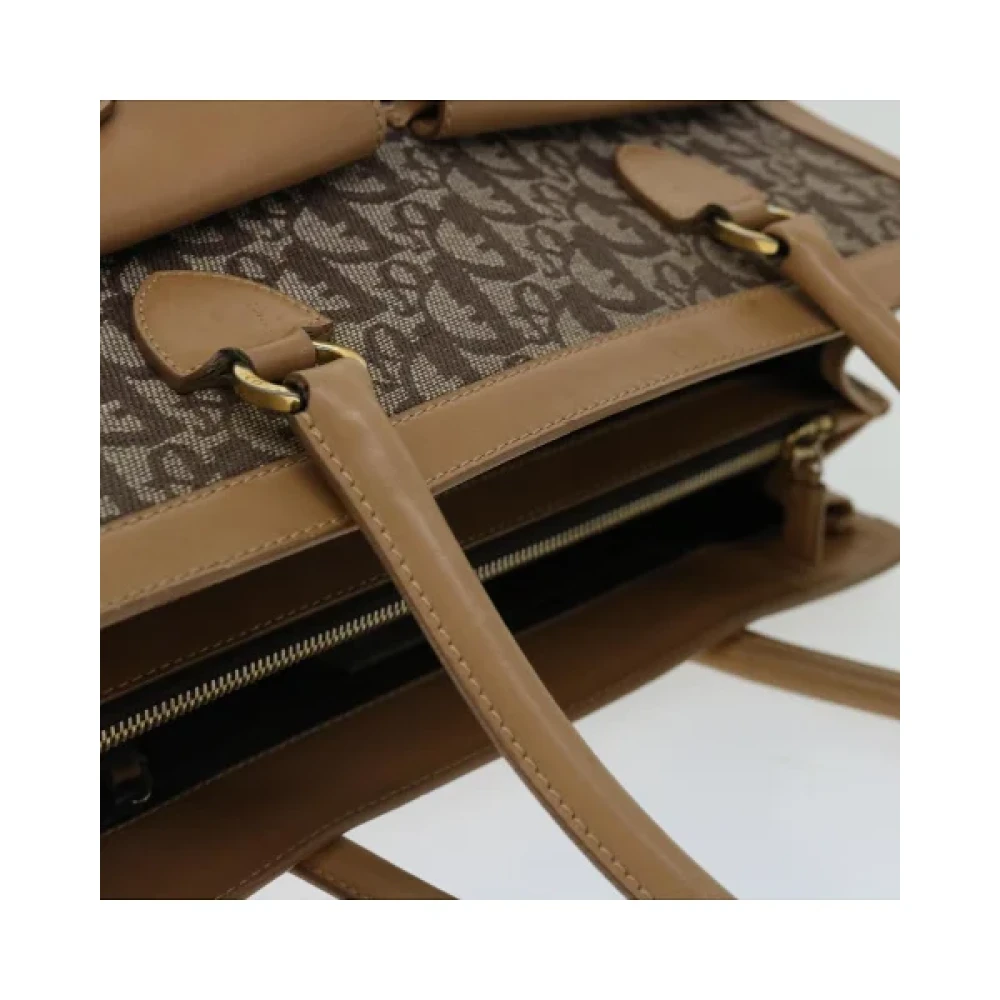 Dior Vintage Pre-owned Canvas handbags Beige Dames