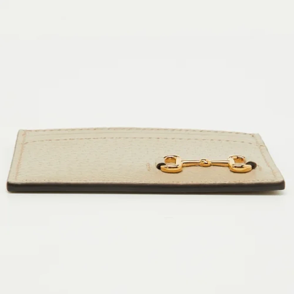 Gucci Vintage Pre-owned Leather wallets Beige Dames