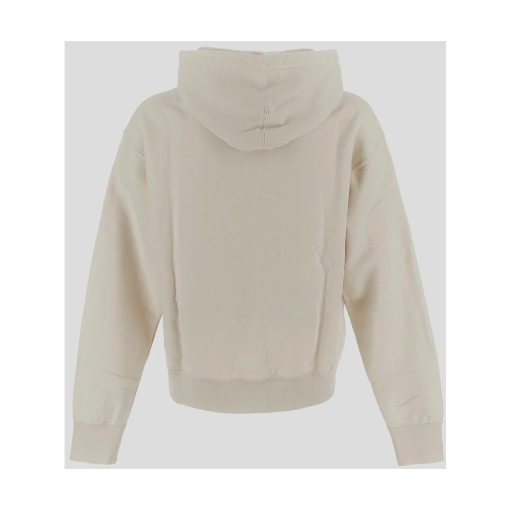 Jil Sander Katoenen Hoodie Sweatshirt Beige Dames