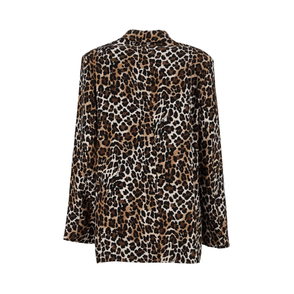 Elisabetta Franchi Animalier Bruine Jas Brown Dames