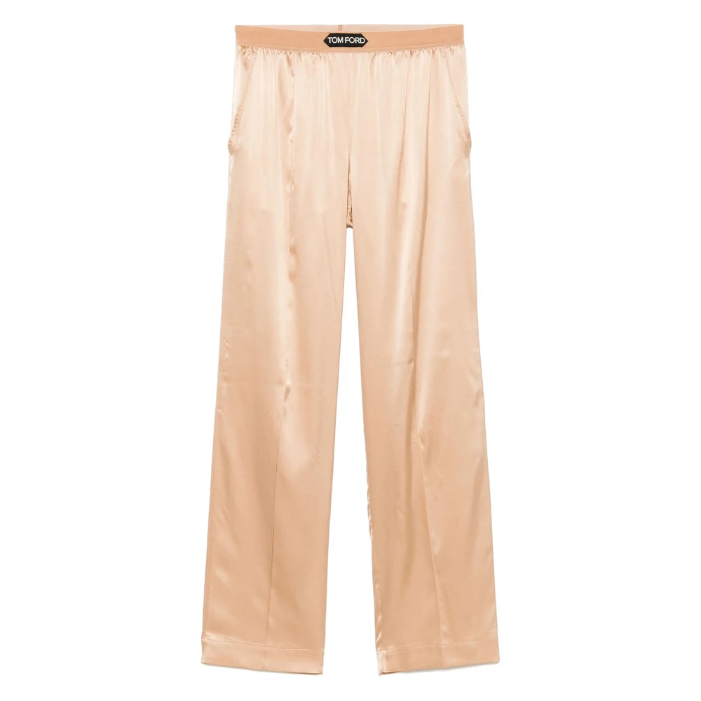 Tom Ford Beige Elastische Taillebroek Beige Dames