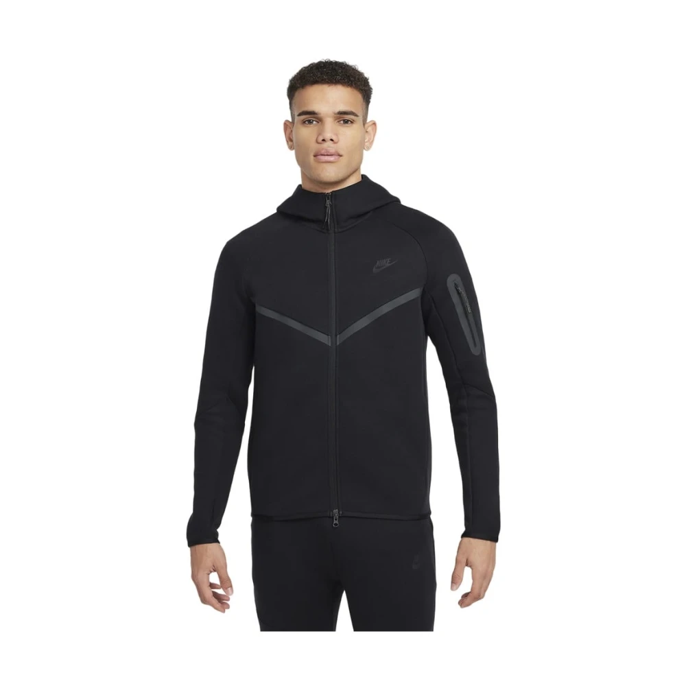 Nike Black Long Sleeve Training Tops, Male, Xl, Tech Fleece Windrunner Jacket