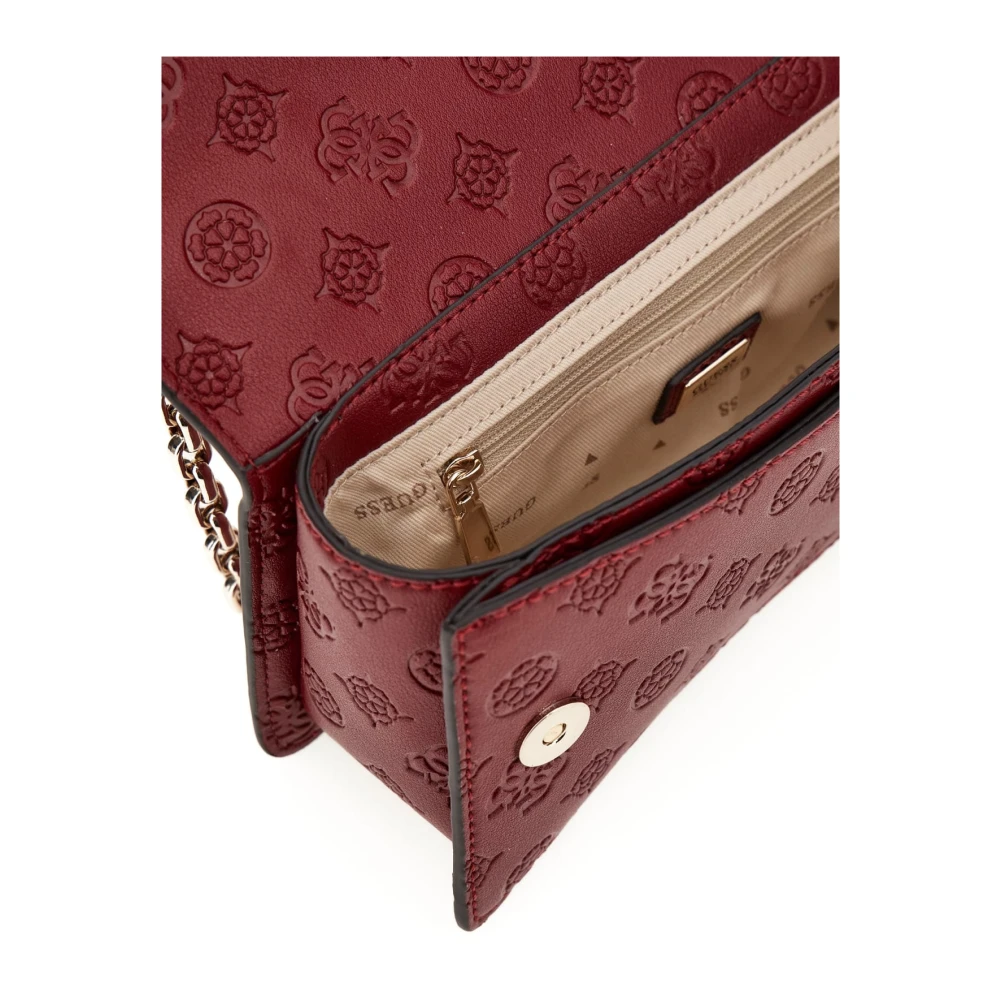 Guess Stijlvolle Schoudertas Claret Satin Red Dames