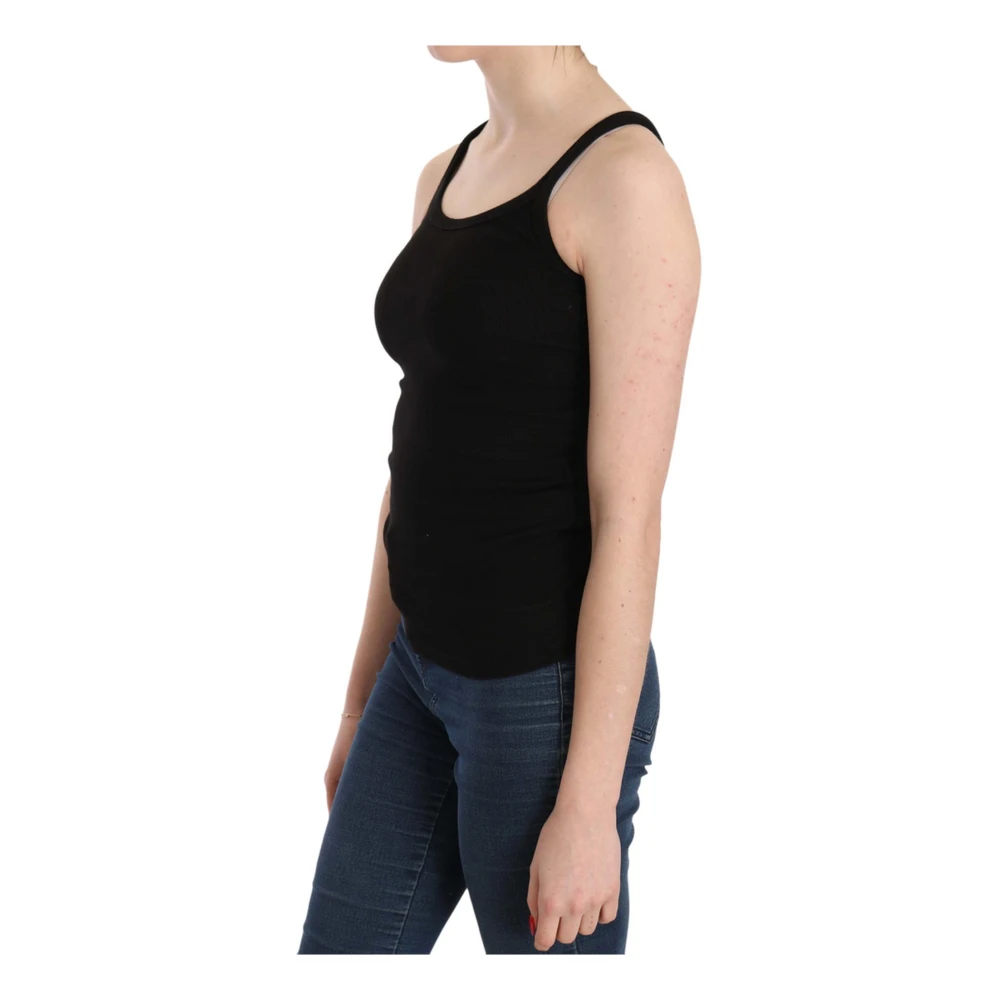 Pink Memories Zwarte Mouwloze Spaghetti Strap Top Black Dames