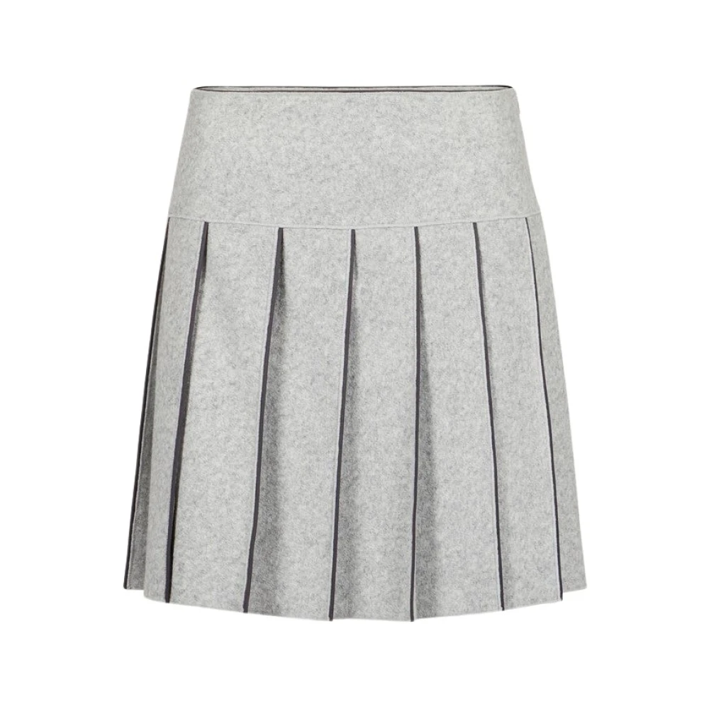 Iceberg Geplooide rok in technische melange stof Gray Dames