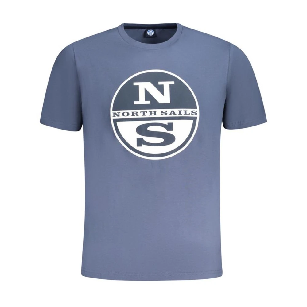 North Sails Blauw Casual Katoen Crew Neck T-Shirt Blue Heren