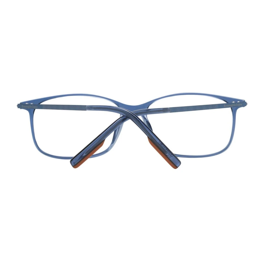 Ermenegildo Zegna Blauwe Rechthoekige Optische Brillen Blue Heren
